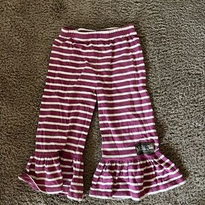 Striped Ruffle Pants